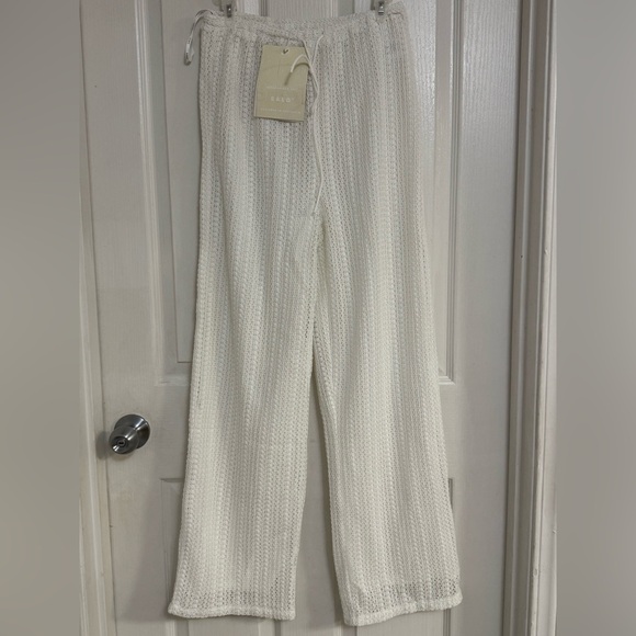 Sabo Skirt Kala Pants White Knit Crochet Lounge Trousers Size S - Picture 3 of 11